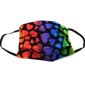 Handmade Hearts Face Mask Reusable with pocket